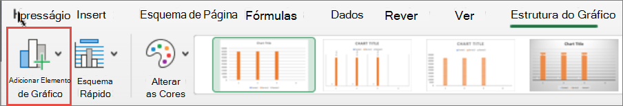 Mac adicionar elemento de gráfico