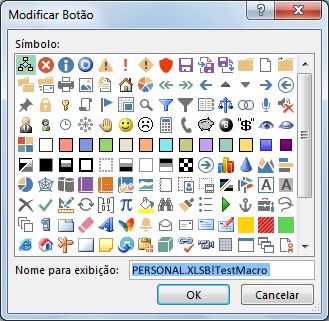 Caixa de diálogo Modificar Botão