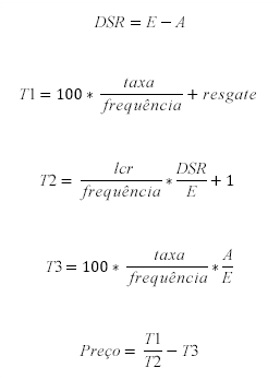 Fórmula PRICE quando N <= 1