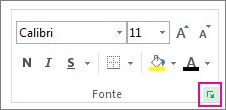 Iniciador da caixa de diálogo Formatar Células
