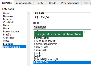 Função TEXTO – Moeda personalizada com símbolo