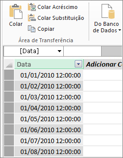 Tabela de data no Power Pivot