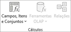 imagem da faixa de opções do excel