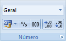 imagem da faixa de opções do excel