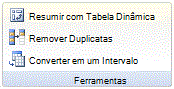 imagem da faixa de opções do excel