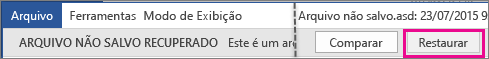 Abrir Arquivo Não Salvo no Office 2016