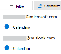 Selecione Compartilhar calendário na faixa de opções