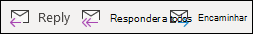 Os itens do menu Responder