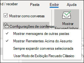 Configurações de conversa