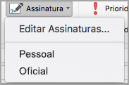 Menu Assinatura