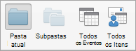 Mostra as opções de pesquisa do Calendar