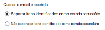 Email secundário do Outlook na Web