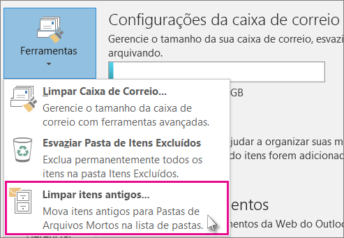 Limpar itens antigos