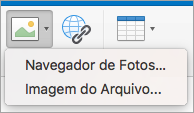 Mostrar opções de inserção de imagem para assinatura