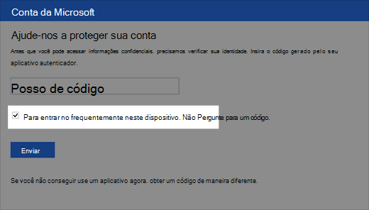 Uma captura de tela da caixa de diálogo do dispositivo confiável