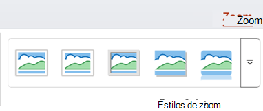 A guia Zoom na faixa de opções no PowerPoint.