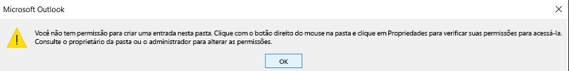 Erro ao criar contatos