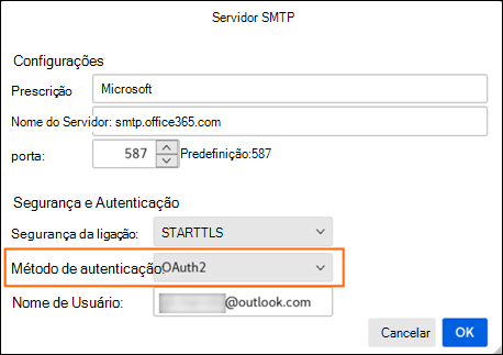 Modern auth mozilla passo 2 Servidor SMTP