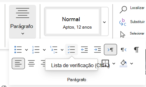 Inserir Word de lista de verificação