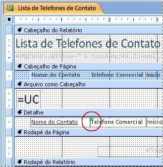 Relatório contendo uma caixa de texto com um identificador com ortografia incorreta