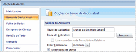 Adicionando um título personalizado ao aplicativo