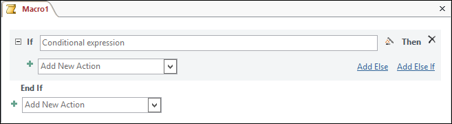 Um bloco de macro IfThenElse no Access