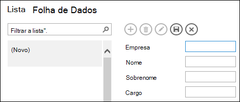Add a record to a list view