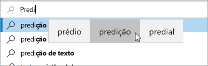 Foto de previsão de texto
