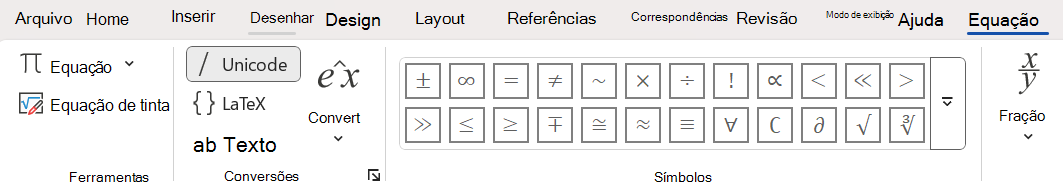 Modo de conversão unicode em um documento de palavra.
