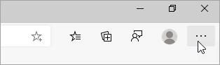 Captura de ecrã a mostrar o botão Definições e muito mais.