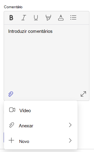 Captura de tela do comentário.