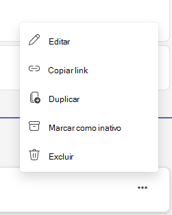 Captura de ecrã que mostra a marcação de um detentor como inativo.