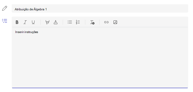 Captura de tela das Instruções.
