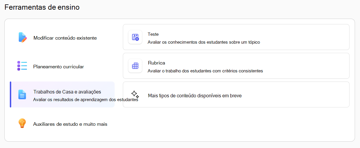 Ferramentas de ensino no Ensinar