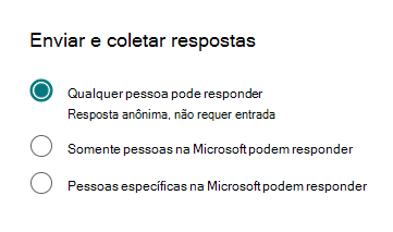 Captura de tela da opção anyone.