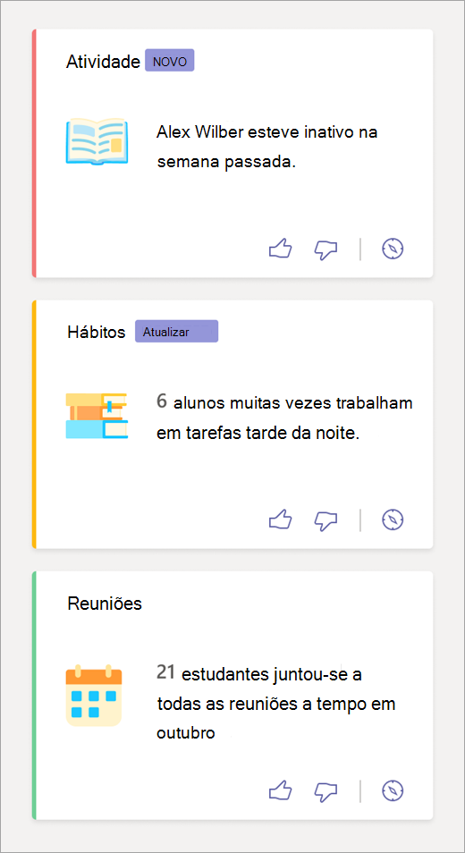 Captura de tela que mostra os blocos de Destaques