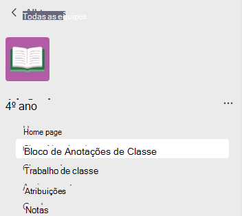Bloco de Anotações de Classe