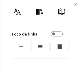 Captura de tela do foco de linha.