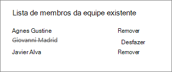 Remover membro da equipe do Bloco de Anotações de Equipe