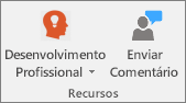 Grupo de recursos da guia Bloco de Anotações de Classe.