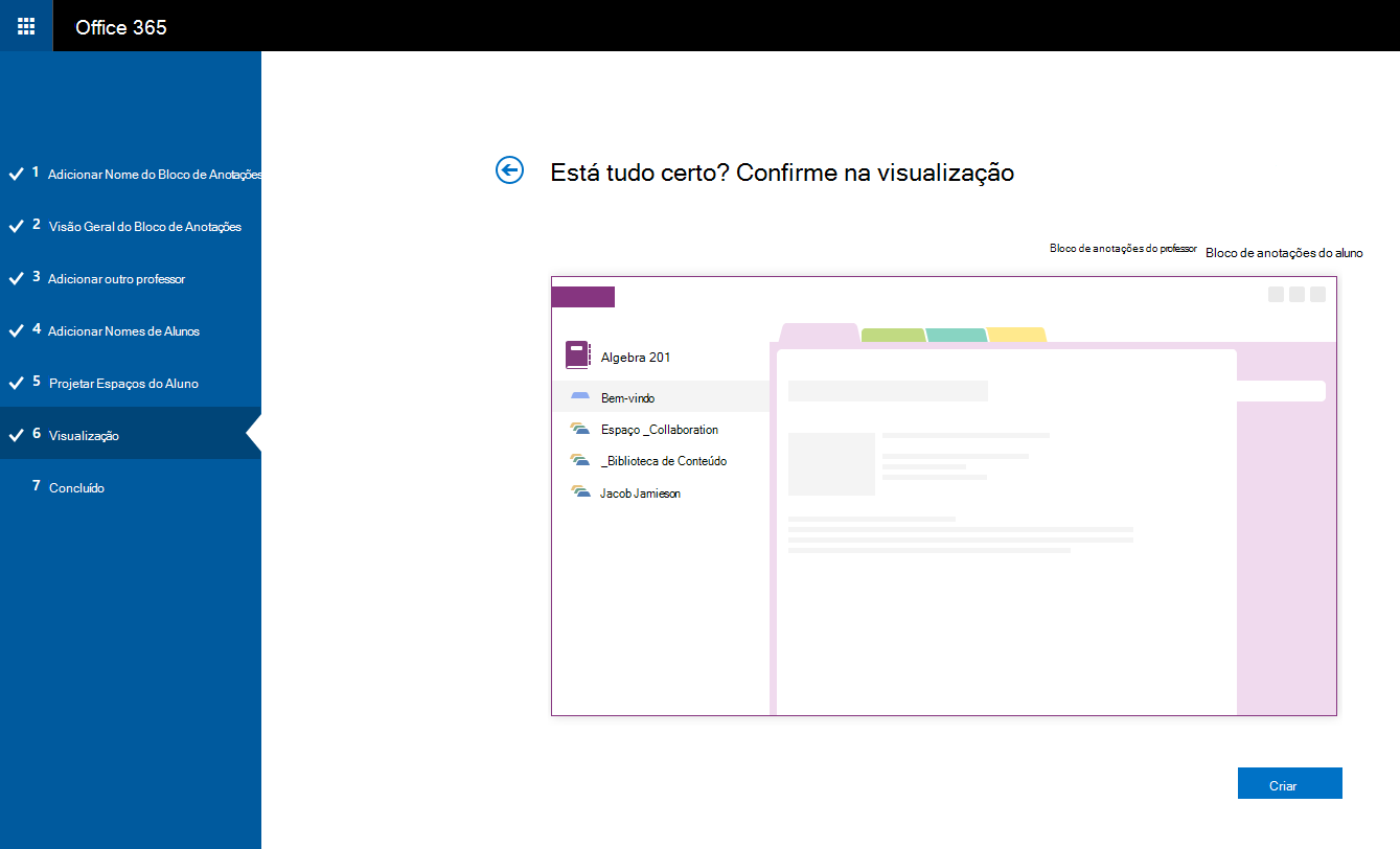 visualizar seu bloco de anotações.