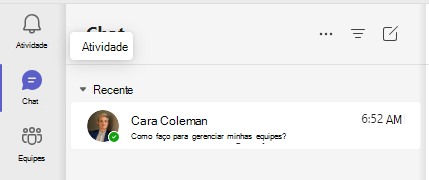 Captura de tela do chat.