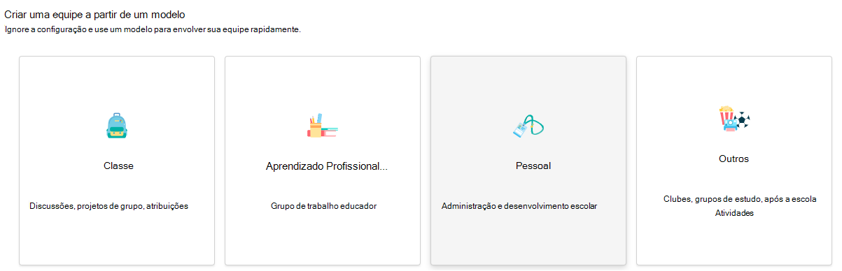 Escolher a equipe