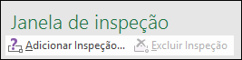 Clique em Adicionar Inspeção para adicionar uma inspeção à sua planilha