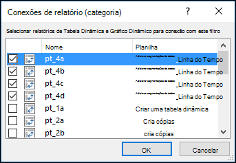 Relatório de Segmentação de Dados Conexões de Opções de Ferramentas > de Segmentação