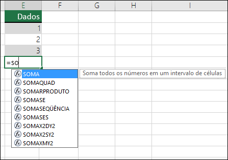 Preenchimento Automático de Fórmula do Excel