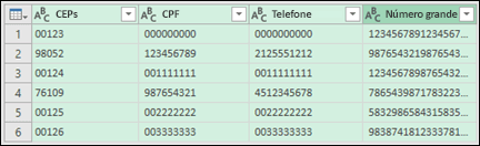Obter & Transformar > Converter dados em texto