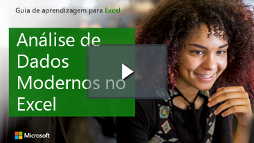 Mulher sorrindo. Guia de aprendizagem do Excel