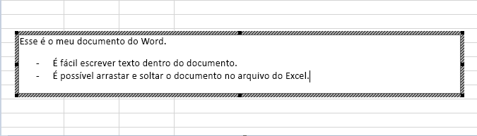 Esse objeto inserido é um documento do Word.