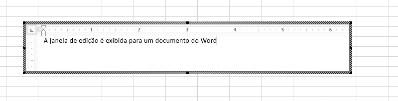 Você pode editar o documento do Word inserido diretamente no Excel.